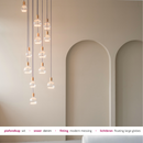 Grote design vide hanglamp hoog plafond modern floating lampen