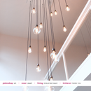 Grote hanglamp vide industrieel zwart rechthoekigeplafondkap vide 3 meter