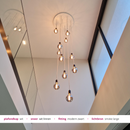 Grote ronde videlamp smoke hanglamp 3 meter