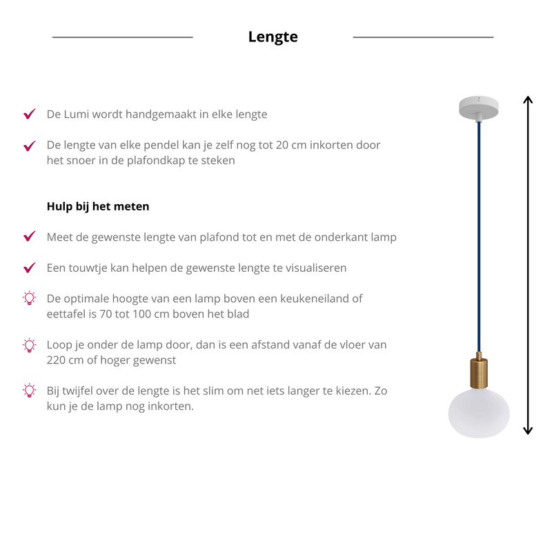 Hanglamp op maat lengte tips