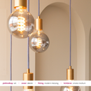 Hanglamp op maat messing blauw