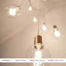 Hanglamp op maat wit goud messing linnen