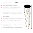 Hanglamp voor vide op maat langwerpig armatuur 16 pendels