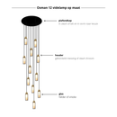 Osman 12 Hanglamp voor vide op maat-12 pendels