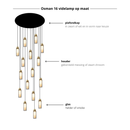 Osman 16 Hanglamp voor vide op maat 9 pendels