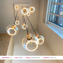 Pendellamp vide hoog plafond floating led lampen