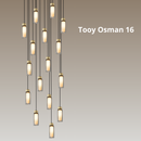 Tooy Osman 16 videlamp met 16 pendels