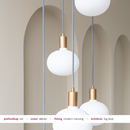 Vide hanglamp op maat modern messing wit