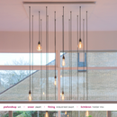 Videlamp groot 5 meter industrieel zwart