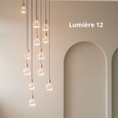Videlamp op maat moderne maatwerk vide lamp 12 pendels