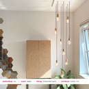 Videlamp woonkamer hoog plafond witte-plafondkap plafondplaat wit lamp