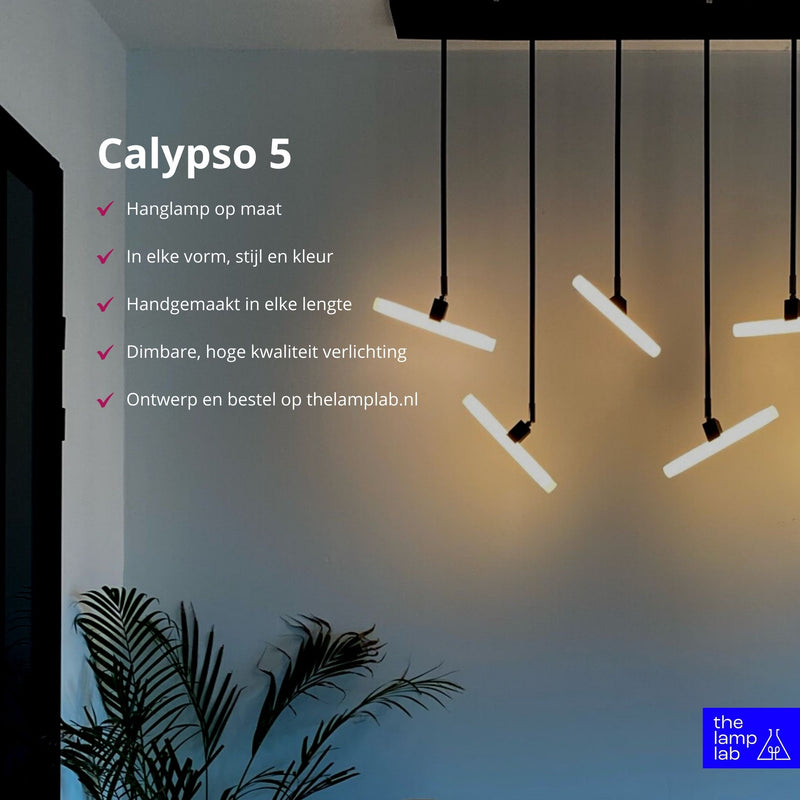Calypso hanglamp - 5 pendels - zelf samenstellen